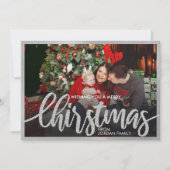 Uniek vier fotoraster 4 Fotocollage Holiday Inv Kaart (Voorkant)