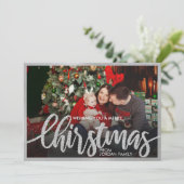 Uniek vier fotoraster 4 Fotocollage Holiday Inv Kaart (Staand voorkant)