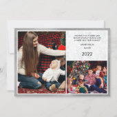 Uniek vier fotoraster 4 Fotocollage Holiday Inv Kaart (Achterkant)