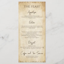 Uniek Viking Wedding Menu