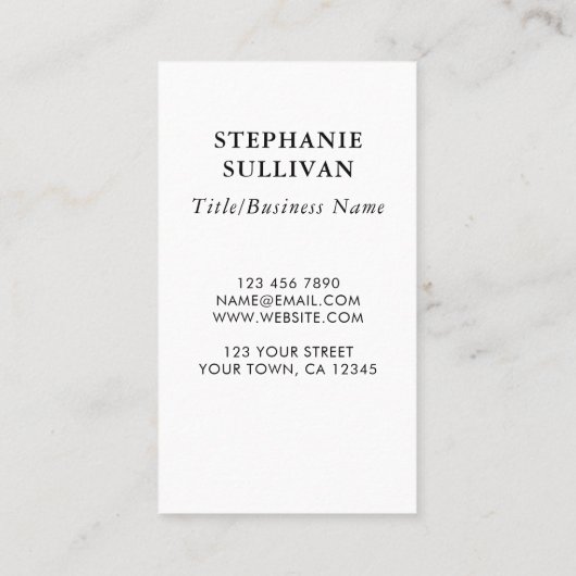 uniek visitekaartje (Achterkant)