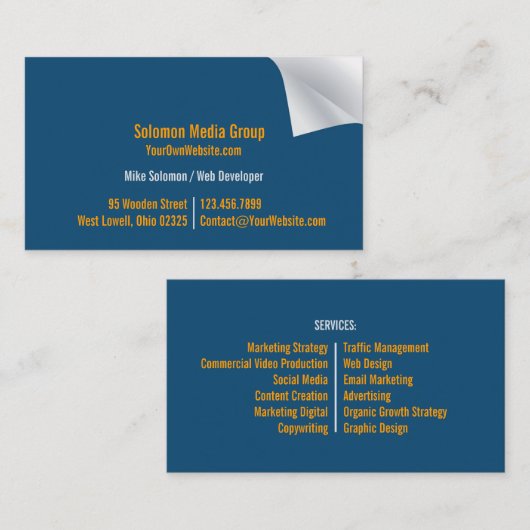 Uniek Visitekaartje (Voorkant / Achterkant)