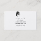 Uniek visitekaartje met vingerafdrukken (Achterkant)