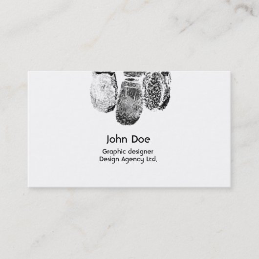 Uniek visitekaartje met vingerafdrukken (Voorkant)