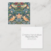 Uniek Visitekaartje, stijlvol, bloemig Vierkante Visitekaartje (Voorkant / Achterkant)