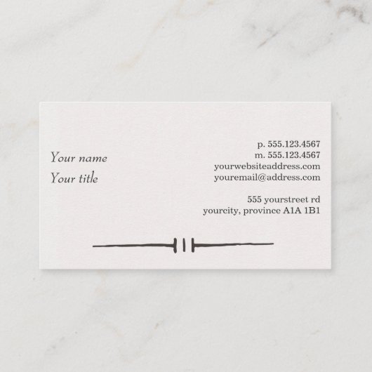 Uniek Visitekaartje van Antlers (Achterkant)