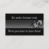 uniek Visitekaartje van de schedel, (Achterkant)