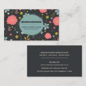 Uniek Visitekaartje van kleurrijke bloemen (Voorkant / Achterkant)