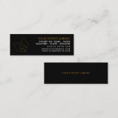 Uniek Visitekaartje voor Bladwijzer met zwarte & g (Voorkant / Achterkant)