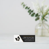 Uniek Visitekaartje voor Bladwijzer met zwarte & g (Staand voorkant)