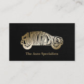Uniek Visitekaartje voor de zwarte en Gold Auto-in (Voorkant)