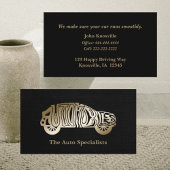 Uniek Visitekaartje voor de zwarte en Gold Auto-in