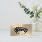 Uniek Visitekaartje voor de zwarte en Gold Auto-in (Staand voorkant)