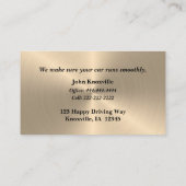 Uniek Visitekaartje voor de zwarte en Gold Auto-in (Achterkant)