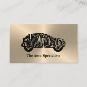 Uniek Visitekaartje voor de zwarte en Gold Auto-in (Voorkant)