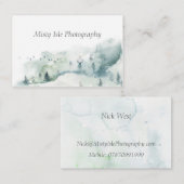 Uniek visitekaartje waterverf (Voorkant / Achterkant)
