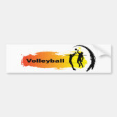 Uniek Volleybalembleem Bumpersticker (Voorkant)