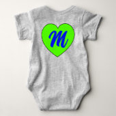 Uniek voor- en achterontwerp - naam van pasgeboren romper (Achterkant)