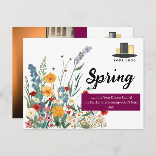 Uniek voorjaarsvastgoed briefkaart (Voorkant / Achterkant)