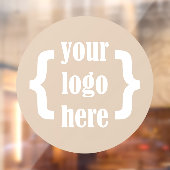 Uniek vorm bedrijfslogo bord display raamsticker (Vel 2)