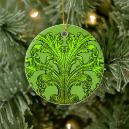 Uniek  vormig groen ontwerp voor swirl Ombre Keramisch Ornament