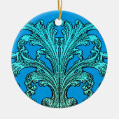 Uniek vormig ombre blauw ontwerp keramisch ornament (Voorkant)