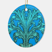 Uniek vormig ombre blauw ontwerp keramisch ornament (Links)