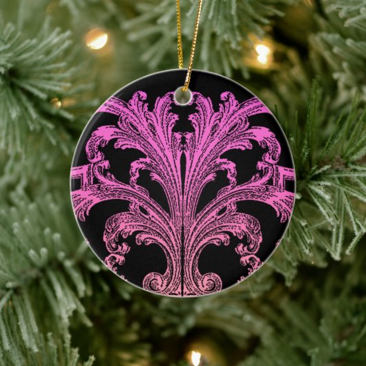 Uniek  vormig roze ontwerp keramisch ornament (Boom)