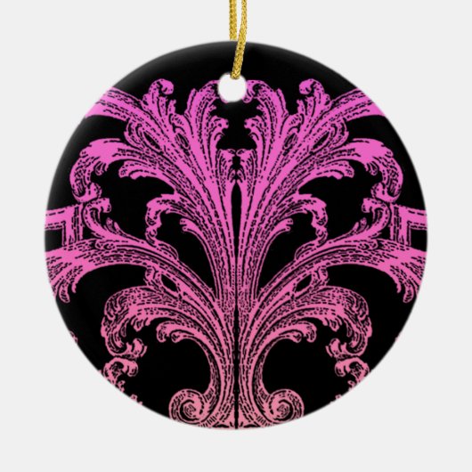Uniek  vormig roze ontwerp keramisch ornament (Voorkant)