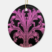 Uniek  vormig roze ontwerp keramisch ornament (Links)