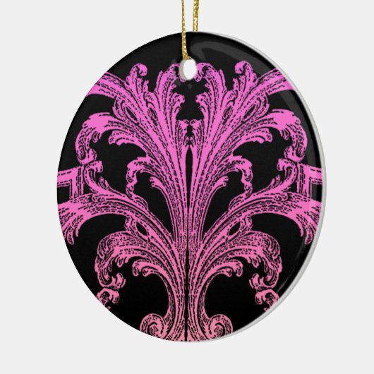 Uniek  vormig roze ontwerp keramisch ornament (Links)