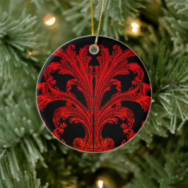 Uniek vormig zwart ombre rood ontwerp keramisch ornament