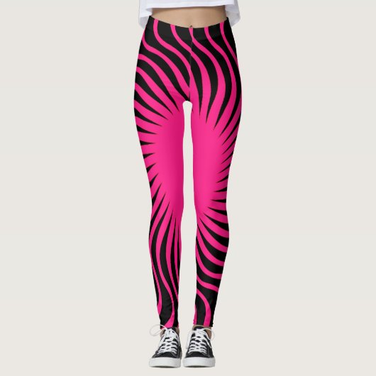Uniek vormontwerp van een mooi zebrapatroon leggings (Voorkant)