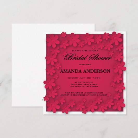 Uniek warmroze rood Vrijgezellenfeest Kaart (Voorkant / Achterkant)