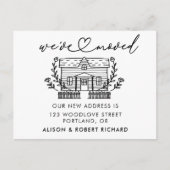 Uniek We hebben nieuwe adres verhuisaankondiging v Briefkaart (Voorkant)