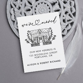 Uniek We hebben nieuwe adres verhuisaankondiging v Briefkaart