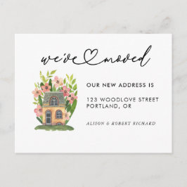 Uniek We hebben nieuwe adres verhuisaankondiging v Briefkaart