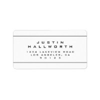 Uniek weergavezwart en wit retouradres