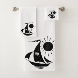 Uniek whimsical Theater Sailing Design Bad Handdoek