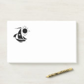 Uniek whimsical Theater Sailing Design Post-it® Notes (Op bureau)