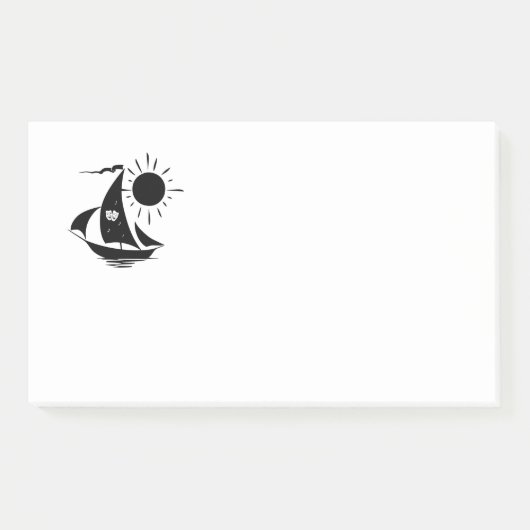 Uniek whimsical Theater Sailing Design Post-it® Notes (Voorkant)