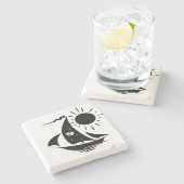 Uniek whimsical Theater Sailing Design Stenen Onderzetter (Zijkant)