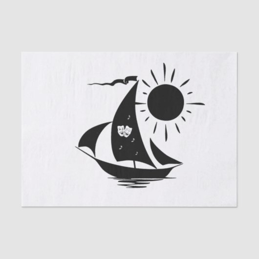Uniek whimsical Theater Sailing Design Tissuepapier (Voorkant)