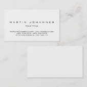 Uniek wit gewoon professioneel visitekaartje (Voorkant / Achterkant)