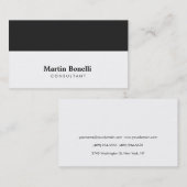 Uniek wit grijs modern consultant Visitekaartje (Voorkant / Achterkant)