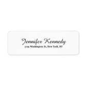 Uniek Wit Klassiek Script Creatief Plain Etiket (Voorkant)