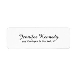 Uniek Wit Klassiek Script Creatief Plain Etiket