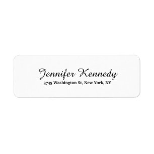 Uniek Wit Klassiek Script Creatief Plain Etiket