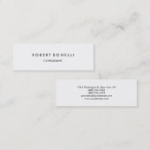 Uniek wit Slim Skinny Modern Visitekaartje (Voorkant / Achterkant)
