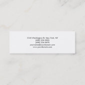 Uniek wit Slim Skinny Modern Visitekaartje (Achterkant)